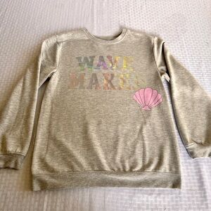Disney Little Mermaid Wave Maker Holographic Shell Sweatshirt Girls 14/16